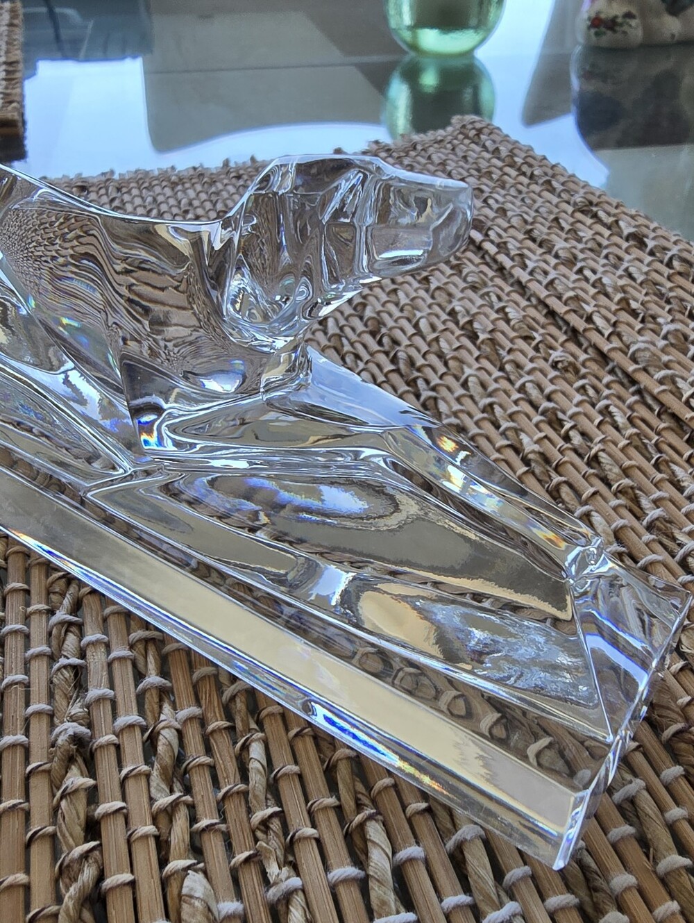 Baccarat Crystal Greyhound Dog Figurine Paperweight Made In France. Signed - Picture 5 of 9